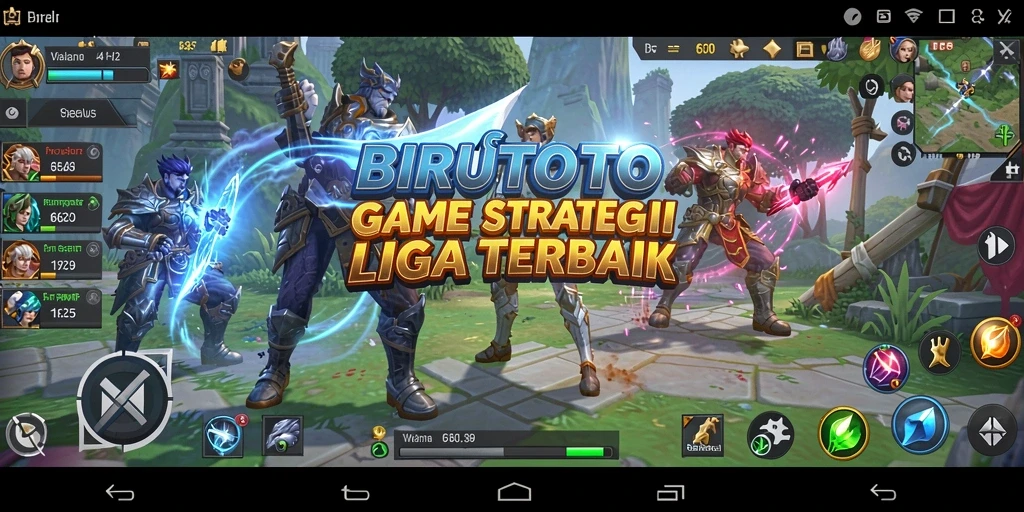Tampilan gameplay dinamis dan interaktif dari BIRUTOTO