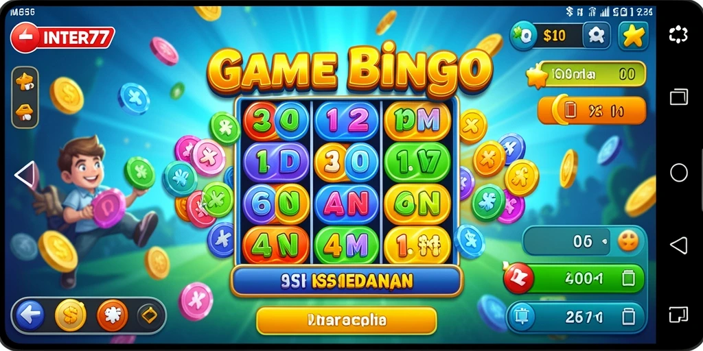 Tampilan utama INTER77 dengan gameplay Bingo yang menarik.