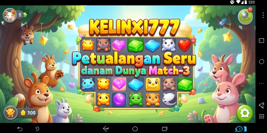 Gameplay Match-3 seru dengan grafis cerah di KELINCI777.