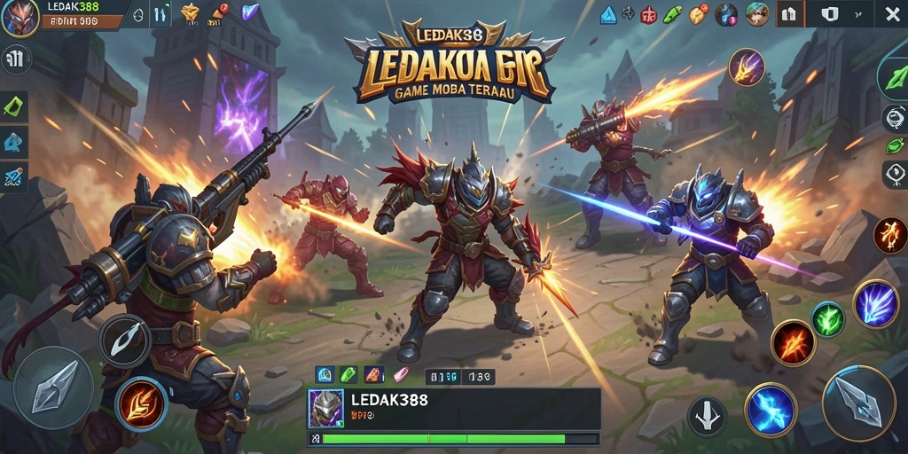 Gameplay seru dengan pertempuran tim strategis di LEDAK388.