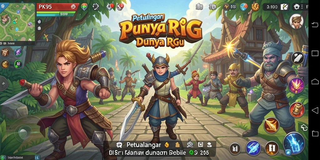 Tampilan gameplay PK95 yang mendebarkan dan penuh aksi RPG.