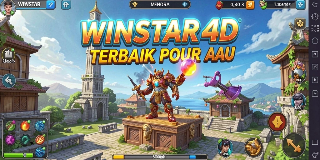 Tampilan strategi menara yang menegangkan dalam permainan WINSTAR4D.