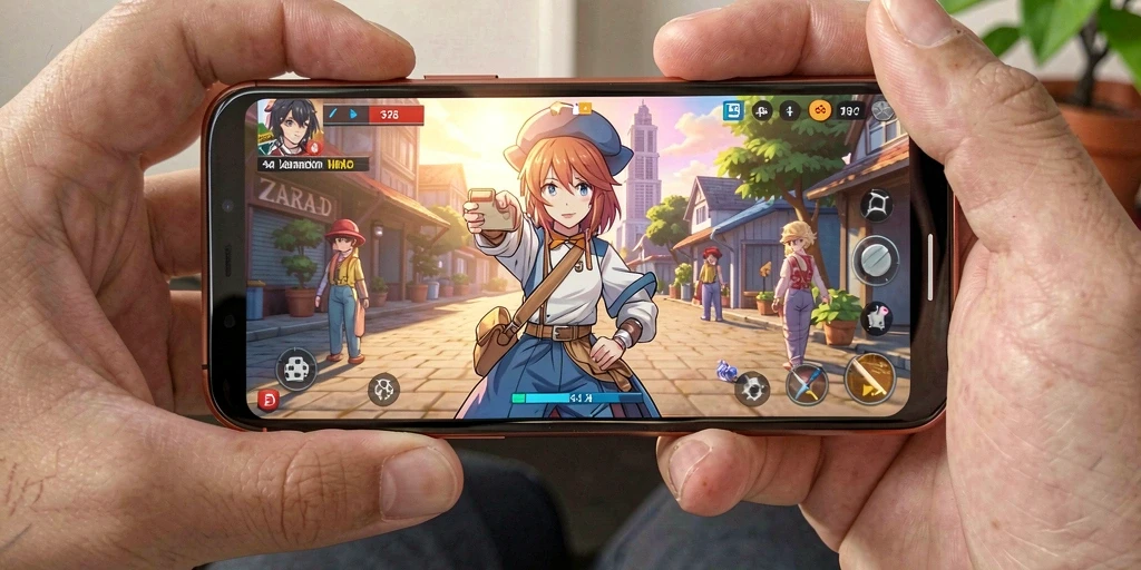 Gameplay ZARA4D menampilkan karakter anime dalam aksi yang mendebarkan.